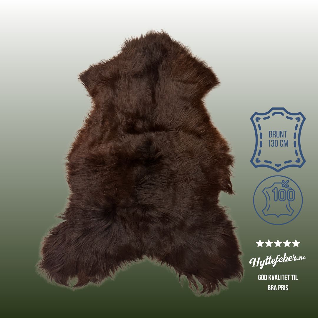 Saueskinn - Ekstra luftig Brunt 130cm-Saueskinn-Hyttefeber-Hyttefeber