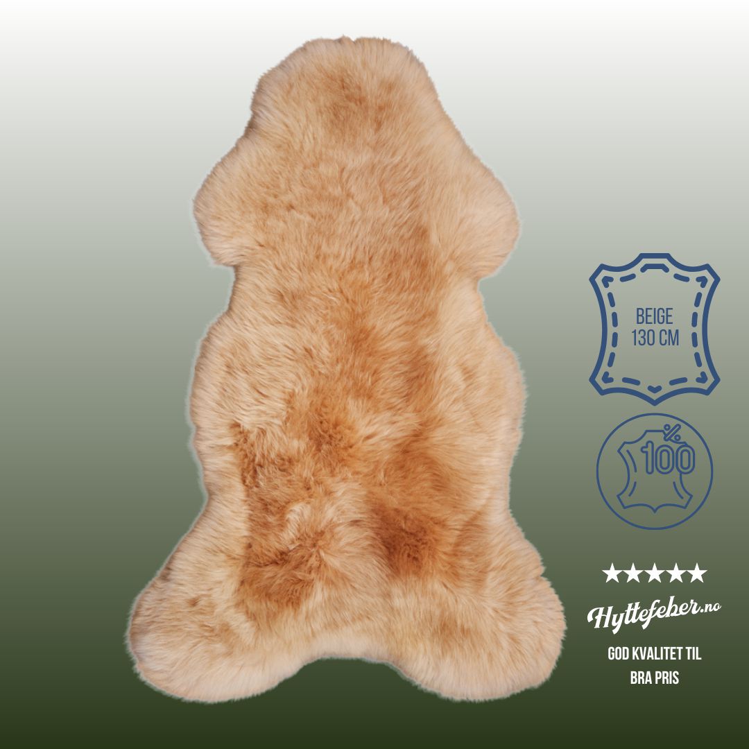 Saueskinn - Ekstra luftig Beige 130cm-Saueskinn-Hyttefeber-Hyttefeber
