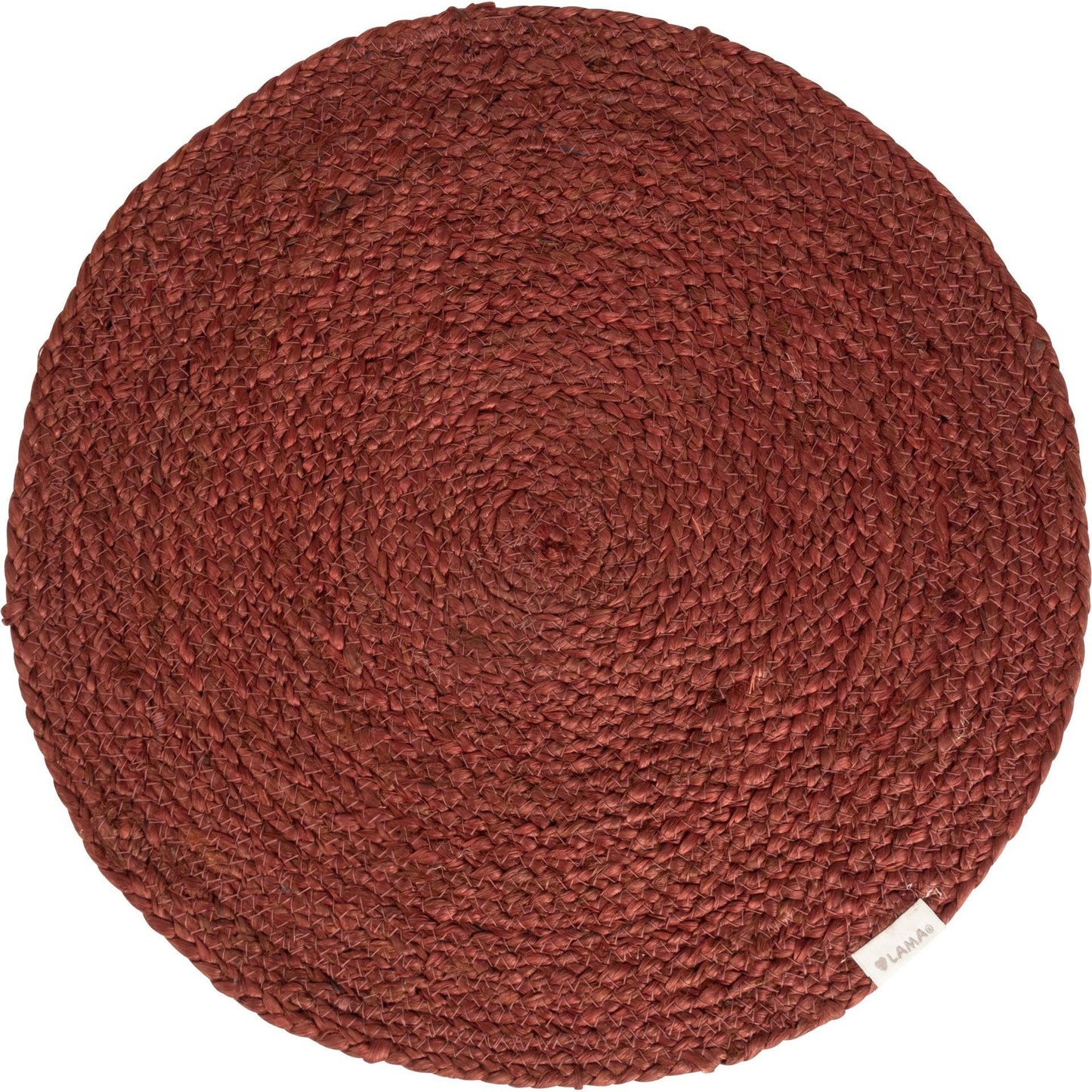 Dekkebrikke - Rund - Jute - Rust - Ø 40 cm-Lama-Hyttefeber