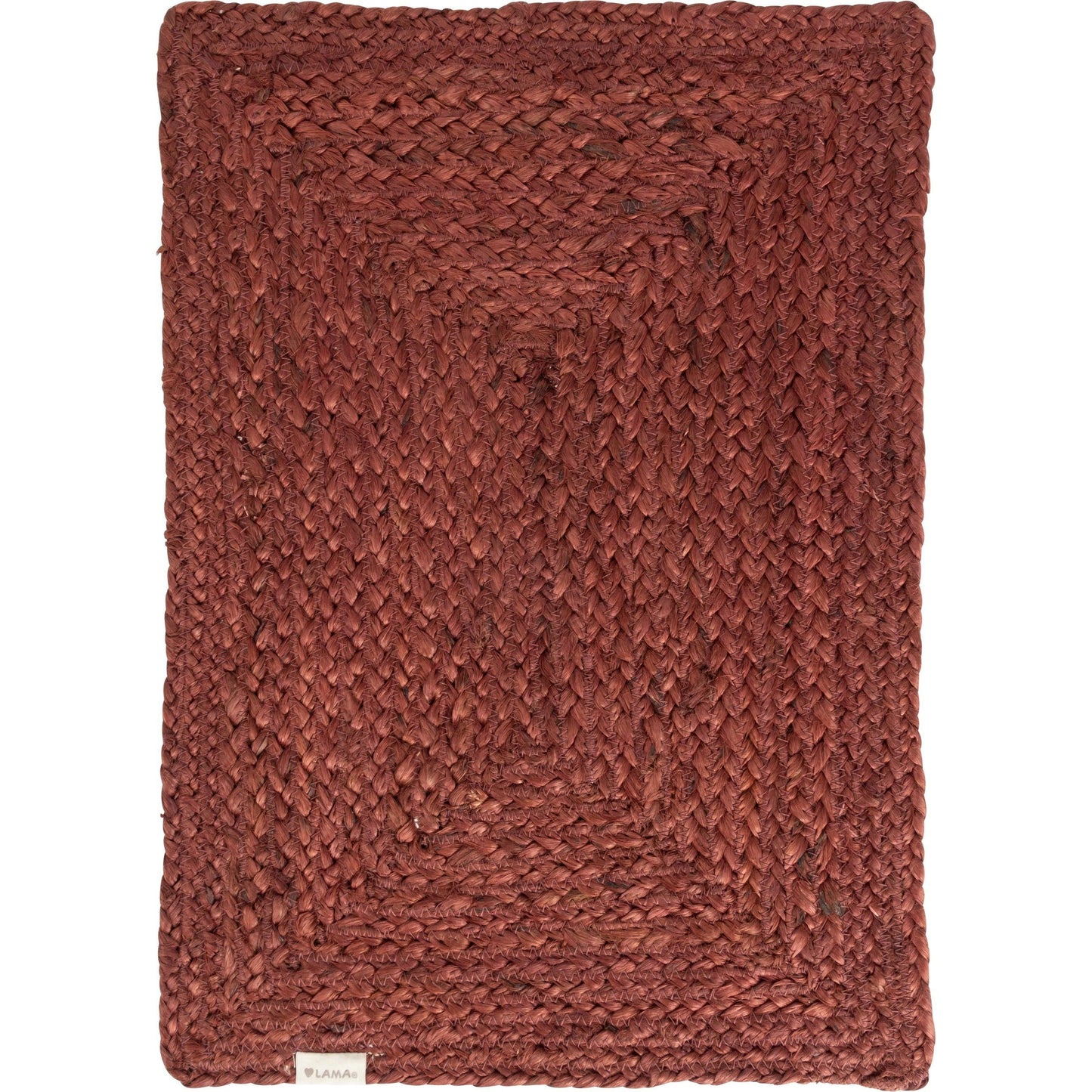 Dekkebrikke - Rund - Jute - Rust - Rektangulær - 35x50 cm-Lama-Hyttefeber