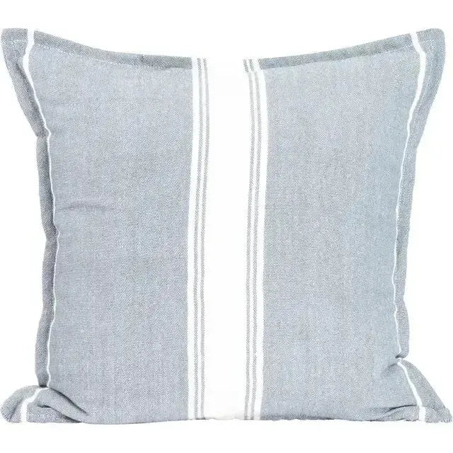 Putetrekk - PET Mellomblå med hvit stripe - 50x50-Putetrekk-Lama-Hyttefeber