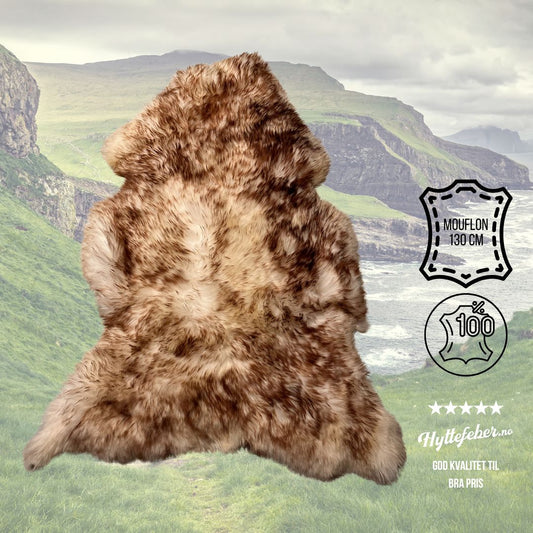 Saueskinn - Mouflon med Brun 130cm-Saueskinn-Hyttefeber-Hyttefeber