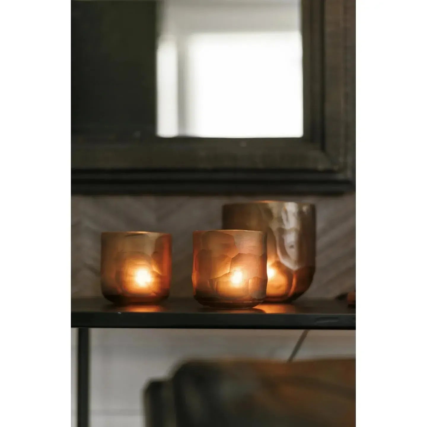 Telysholder Waterloo - Ø10 cm - Banket glass-Telysholder-Norvigroup-Hyttefeber
