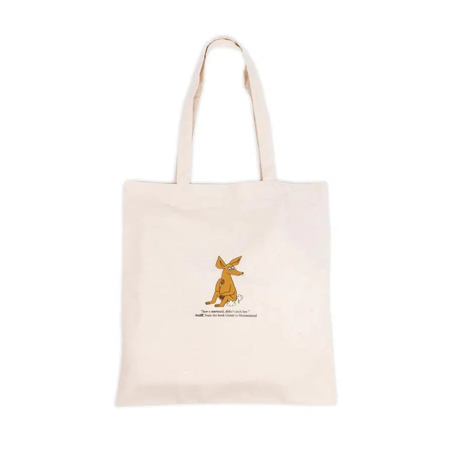Moomin Tote Bag - Sniff - Hvit/Natur-Tote Bag-Moomin By NordicBuddies-Hyttefeber