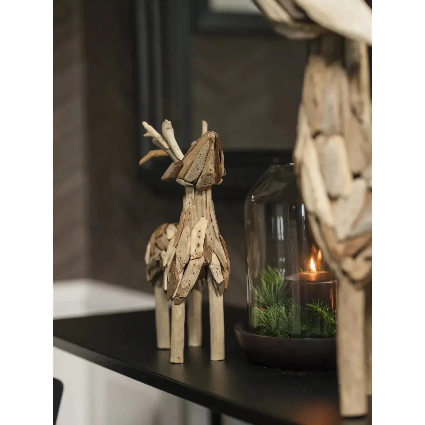 Hjort i drivved 30x22 cm-Dekor-Norvigroup-Hyttefeber