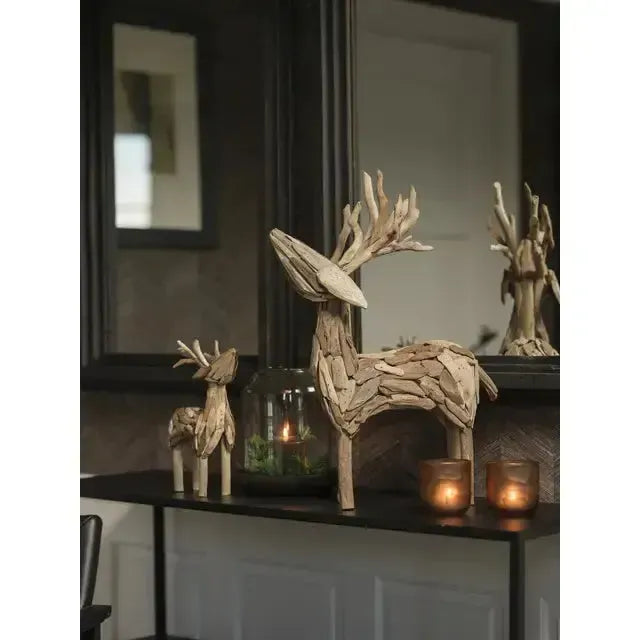 Hjort i drivved 30x22 cm-Dekor-Norvigroup-Hyttefeber