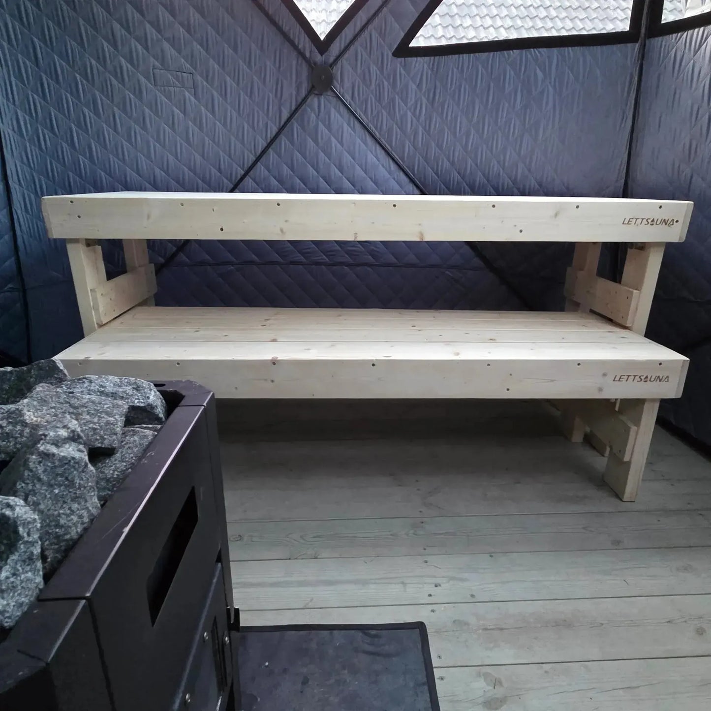 Badstubenk dobbel, sammenleggbar-Saunatelt-Lettsauna-Hyttefeber