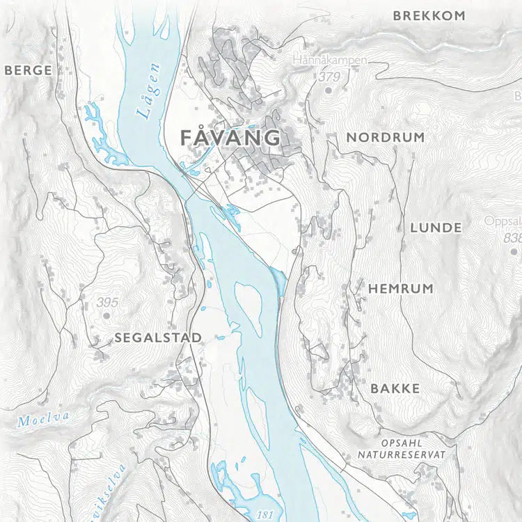 Skikart Fåvang (50 x 70 cm)-Maps-Dapamaps-Hyttefeber