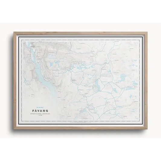 Skikart Fåvang (50 x 70 cm)-Maps-Dapamaps-Hyttefeber