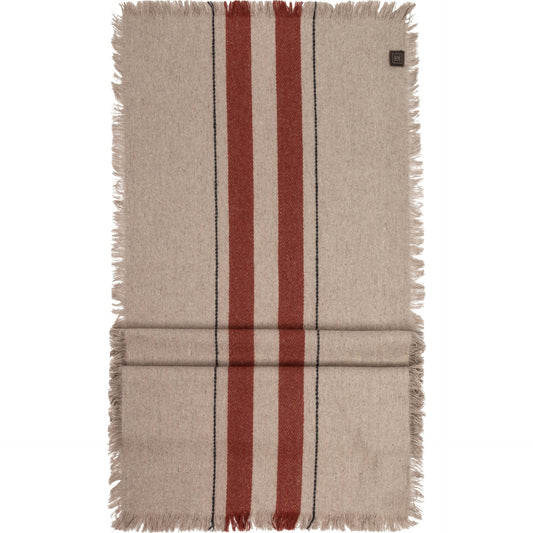 Halvor Bakke - Bordløpet - Resirkluert Ull - Beige/Rust - 50x140cm-Lama-Hyttefeber