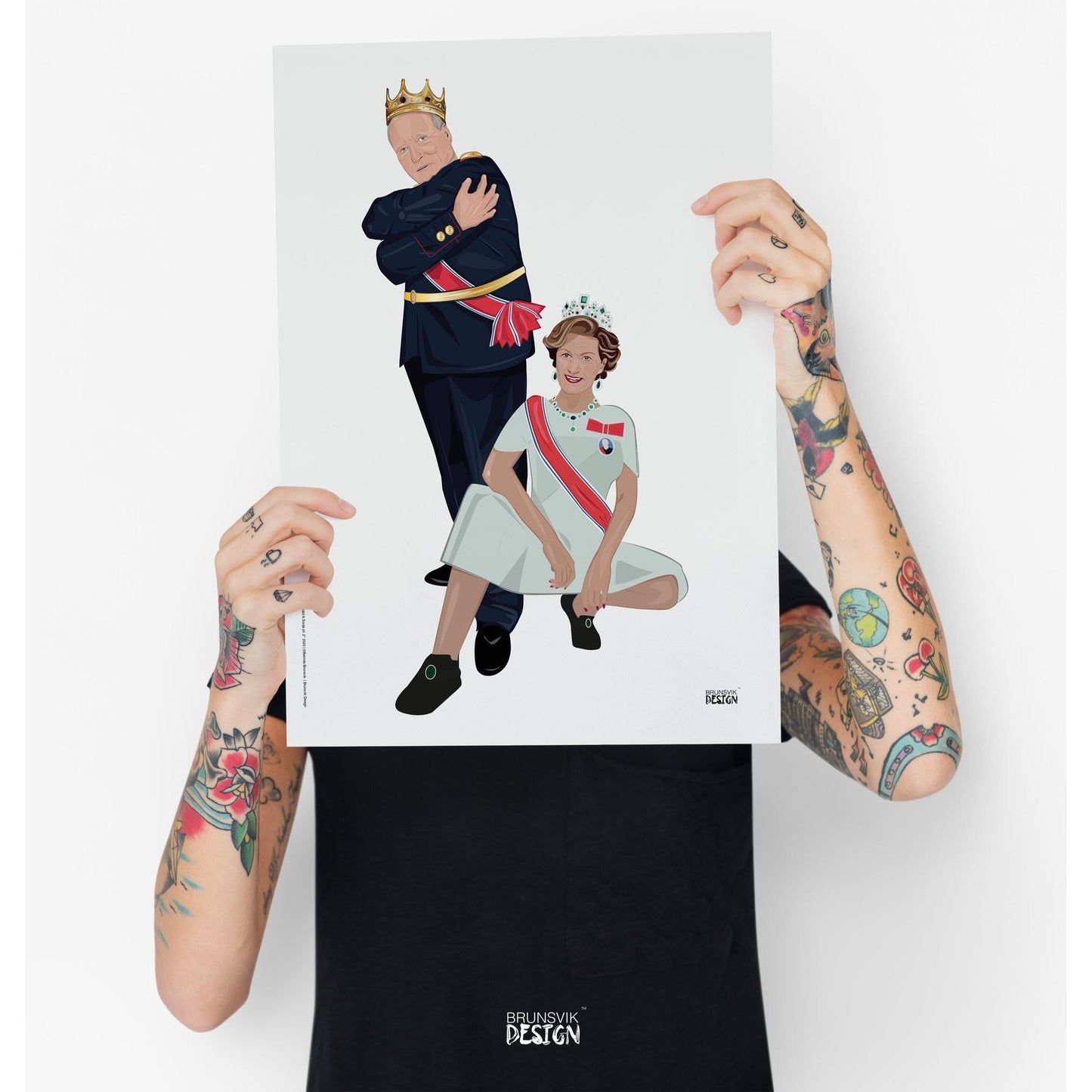 Harald og Sonja Pt. 2 (signert/nummerert)-Kunsttrykk-Brunsvik Design-Hyttefeber