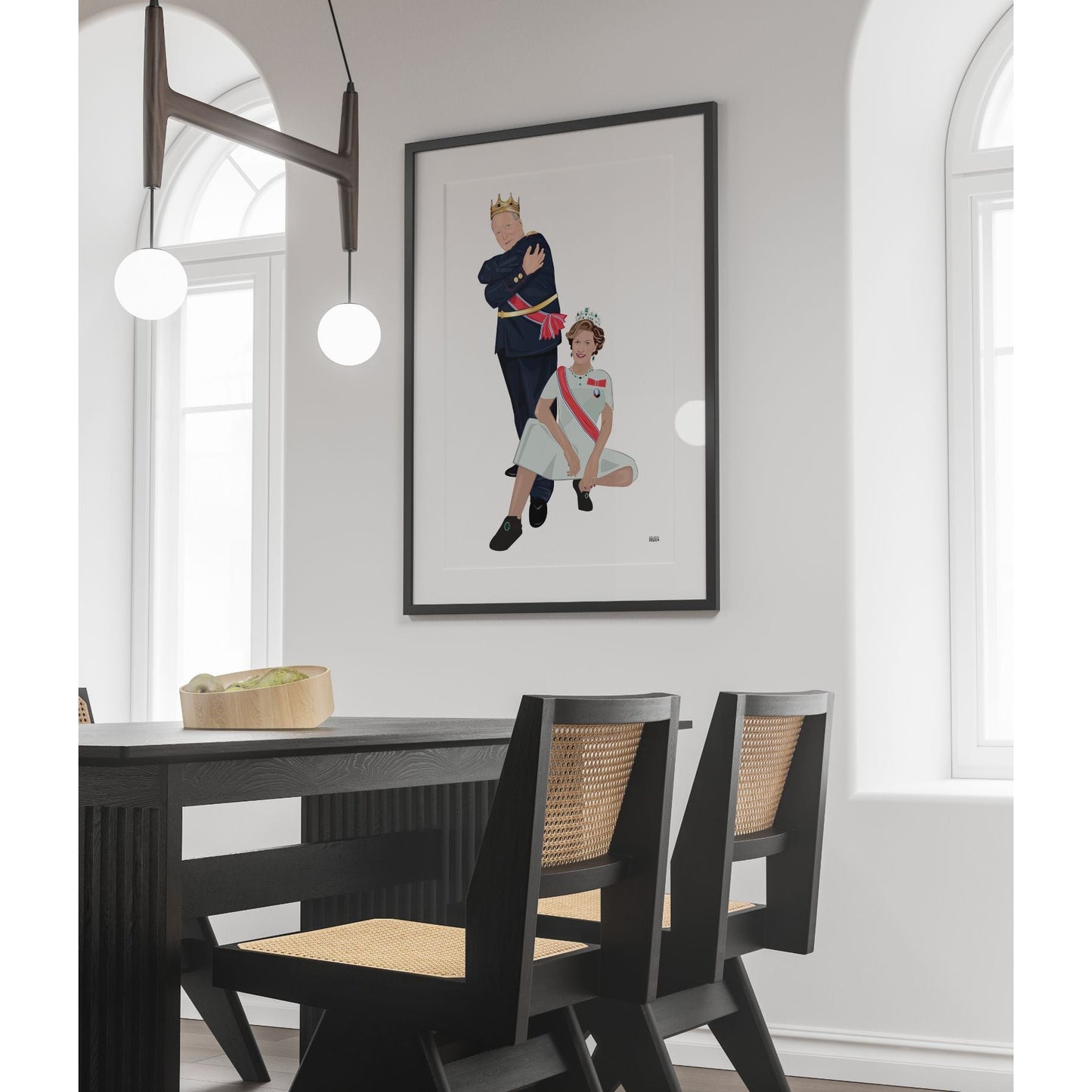 Harald og Sonja Pt. 2 (signert/nummerert)-Kunsttrykk-Brunsvik Design-Hyttefeber