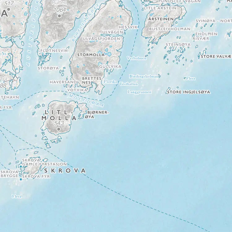 Kystkart Lofoten (50x70 cm)-Maps-Dapamaps-Hyttefeber