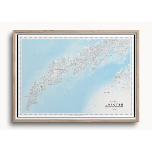 Kystkart Lofoten (50x70 cm)-Maps-Dapamaps-Hyttefeber