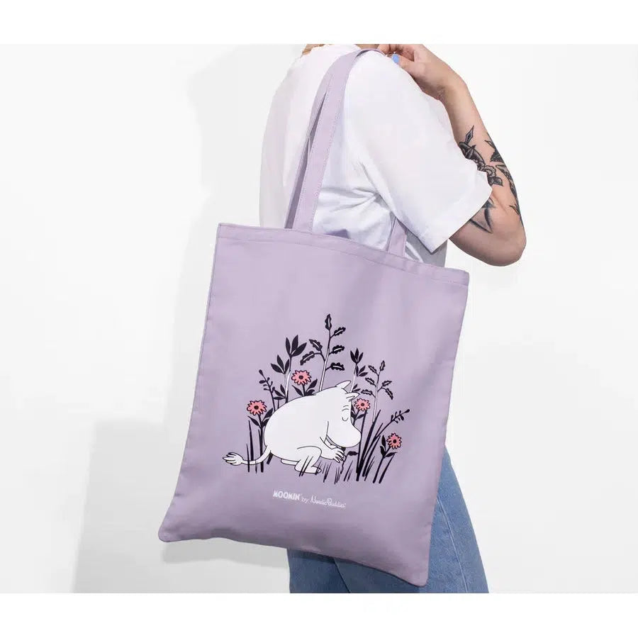 Moomin Tote Bag - Mummitrollet - Purple-Tote Bag-Moomin By NordicBuddies-Hyttefeber