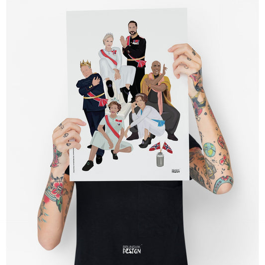 Norwegian Royal Squad pt. 2 (signert/nummerert)-Kunsttrykk-Brunsvik Design-Hyttefeber