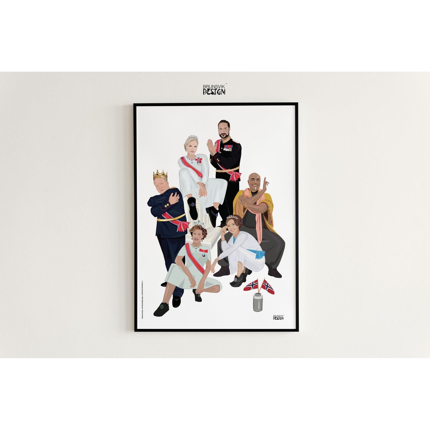 Norwegian Royal Squad pt. 2 (signert/nummerert)-Kunsttrykk-Brunsvik Design-Hyttefeber