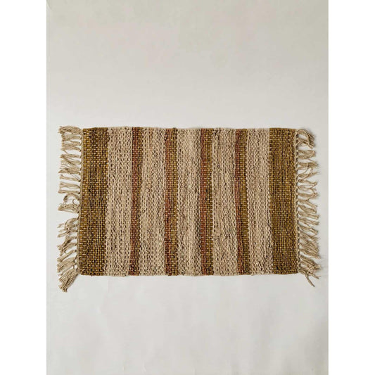 Dørmatte - Skinn - Striper - 50×70 Cm - Creme Multi-Dørmatte-Trend Design-Hyttefeber