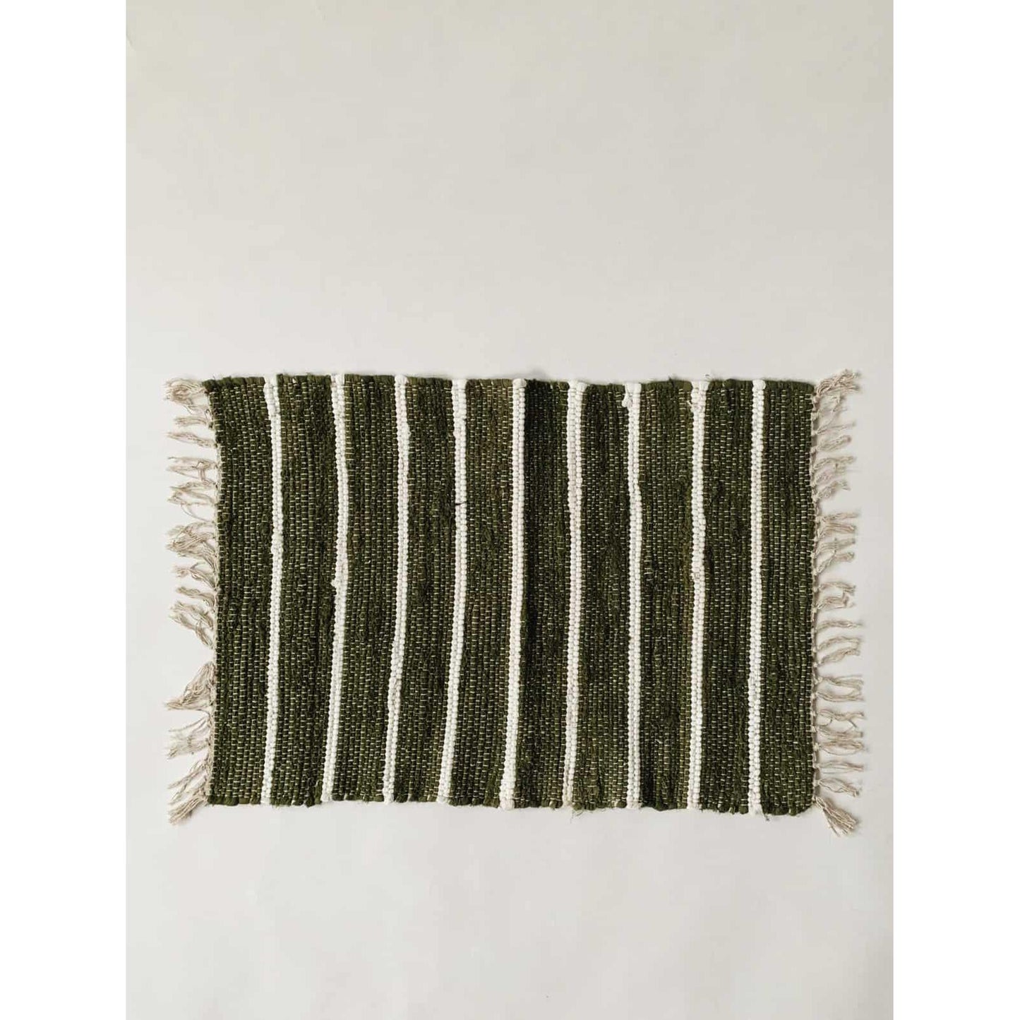 Dørmatte - Bomull - Striper - 50×70 Cm - Grønn-Dørmatte-Trend Design-Hyttefeber