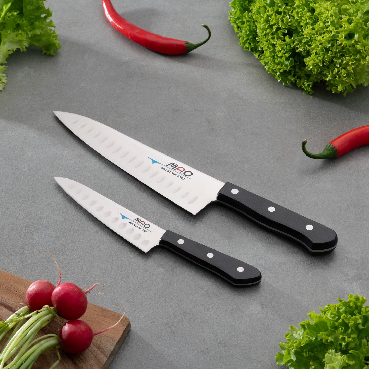 MAC Chef Knivsett 2 Kniver med luftspalt-Knivsett-MAC-Hyttefeber