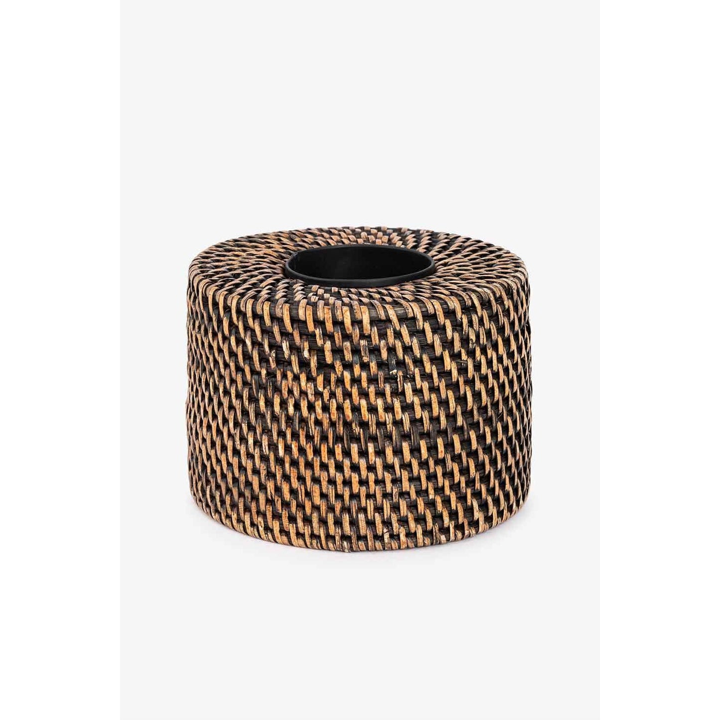 Rattan Minico telys holder lav - Rund telysholder H9 cm B13 cm-Telysholder-Lama-Hyttefeber