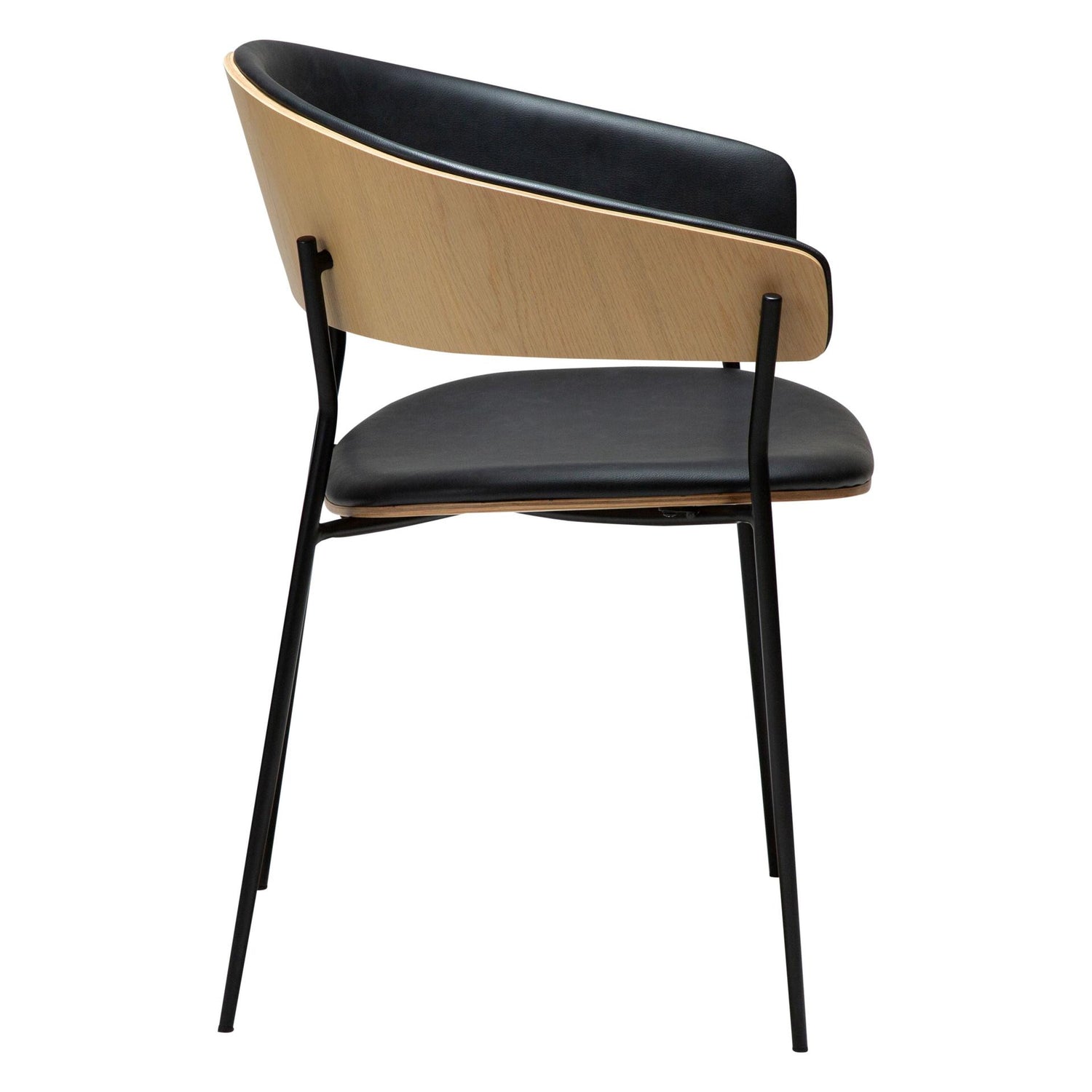 Dan-Form - Crib spisestol i finèr og kunstskinn - 2 stk-Møbler og Bord-Interio-Hyttefeber