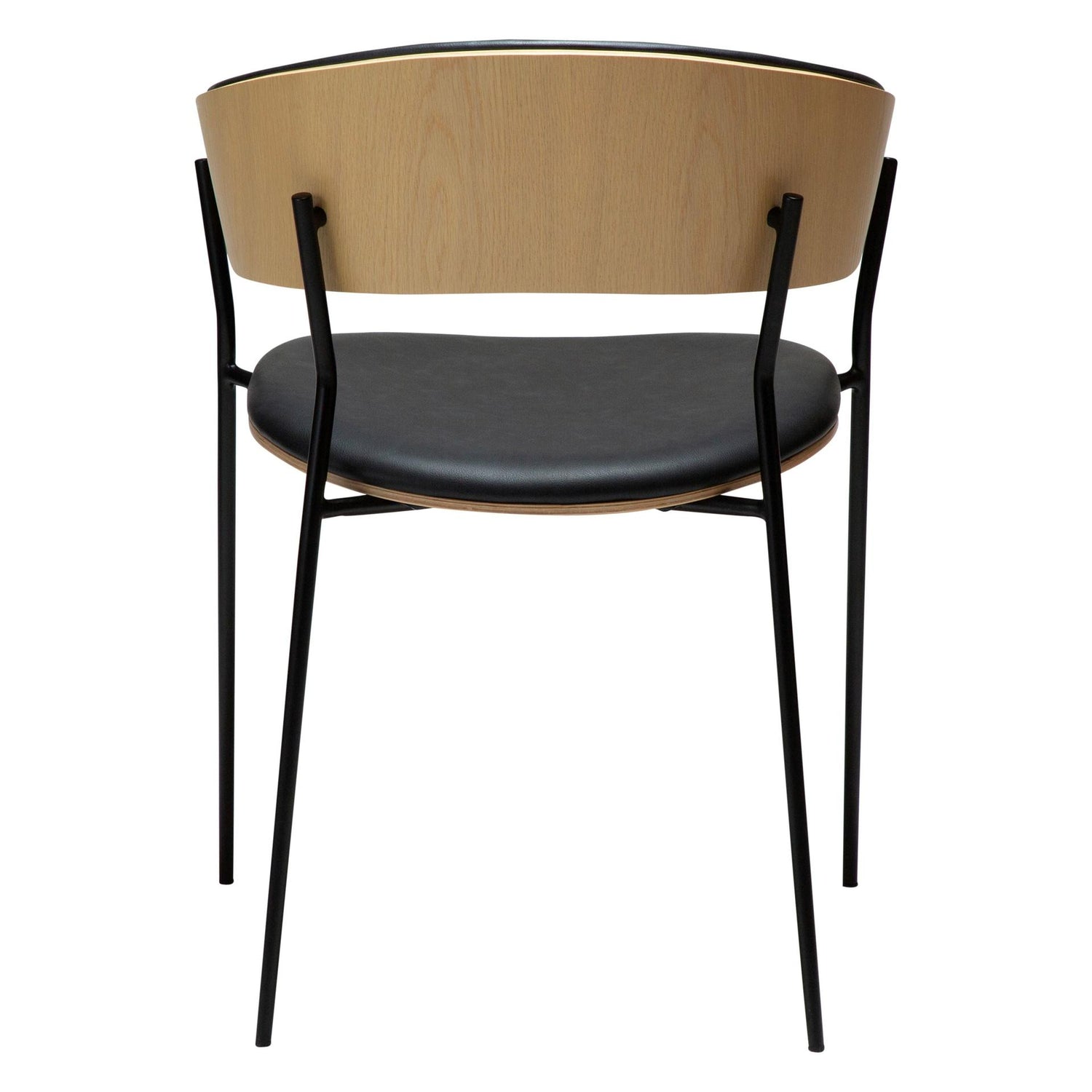 Dan-Form - Crib spisestol i finèr og kunstskinn - 2 stk-Møbler og Bord-Interio-Hyttefeber