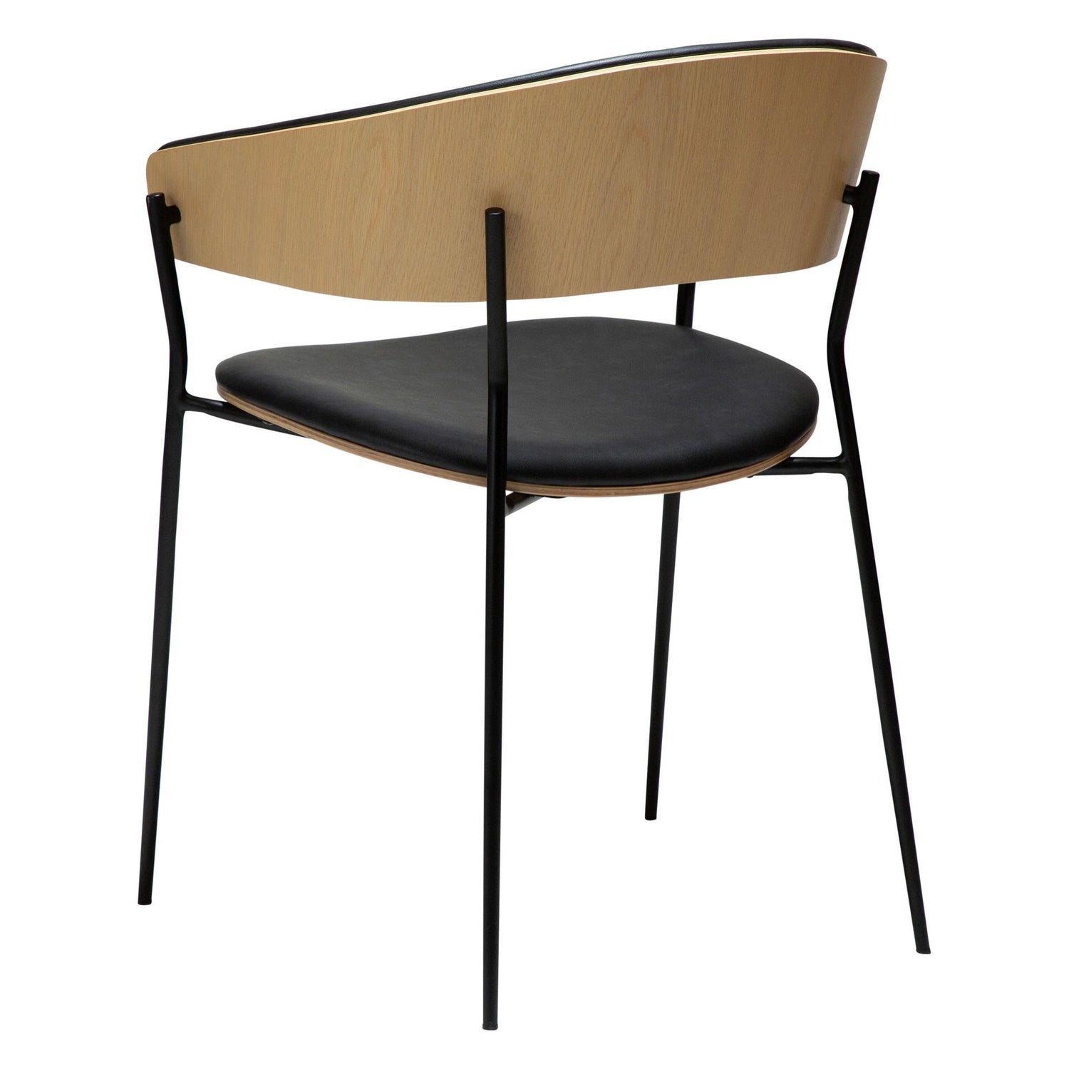 Dan-Form - Crib spisestol i finèr og kunstskinn - 2 stk-Møbler og Bord-Interio-Hyttefeber