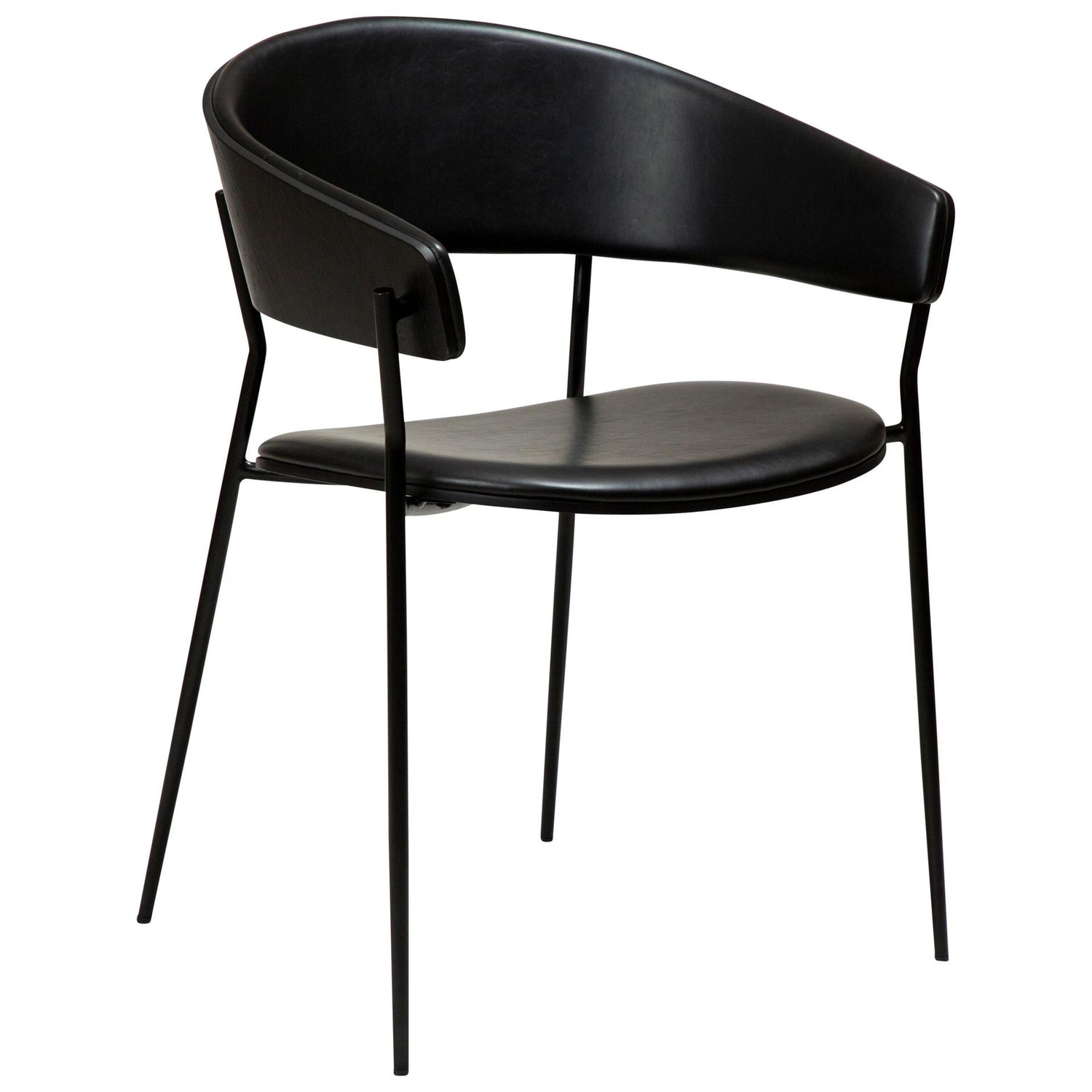 Dan-Form - Crib spisestol i finèr og kunstskinn - 2 stk-Møbler og Bord-Interio-Hyttefeber