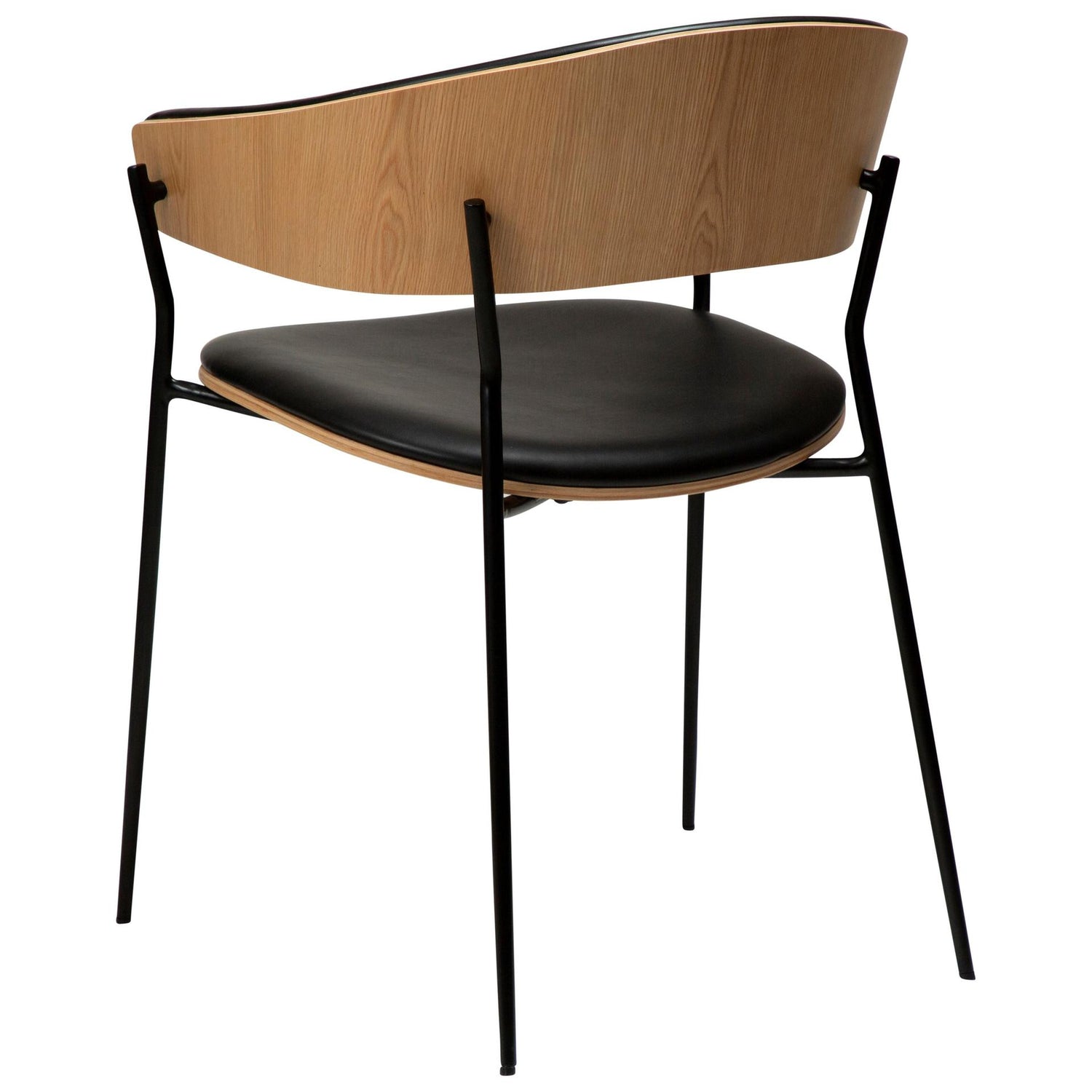 Dan-Form - Crib spisestol i finèr og kunstskinn - 2 stk-Møbler og Bord-Interio-Hyttefeber