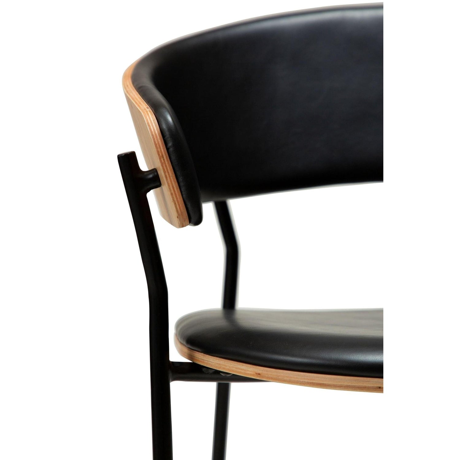 Dan-Form - Crib spisestol i finèr og kunstskinn - 2 stk-Møbler og Bord-Interio-Hyttefeber