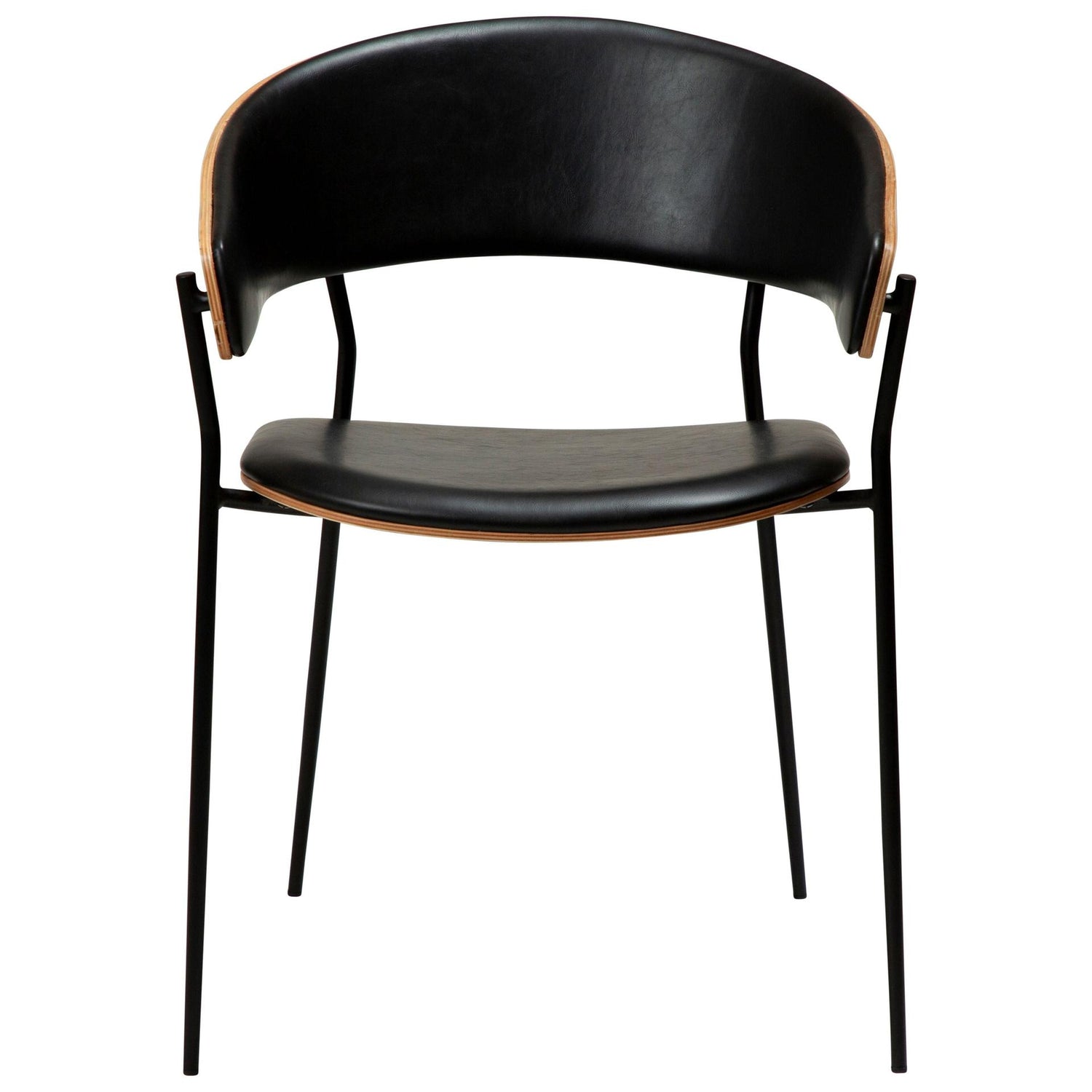 Dan-Form - Crib spisestol i finèr og kunstskinn - 2 stk-Møbler og Bord-Interio-Hyttefeber