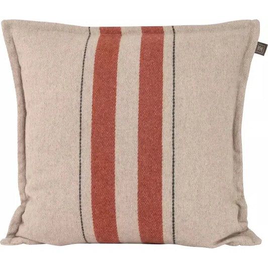 Halvor Bakke - Putetrekk - Vivero - Resirkulert Ull - Beige m/rust - 50x50-Putetrekk-Lama-Hyttefeber