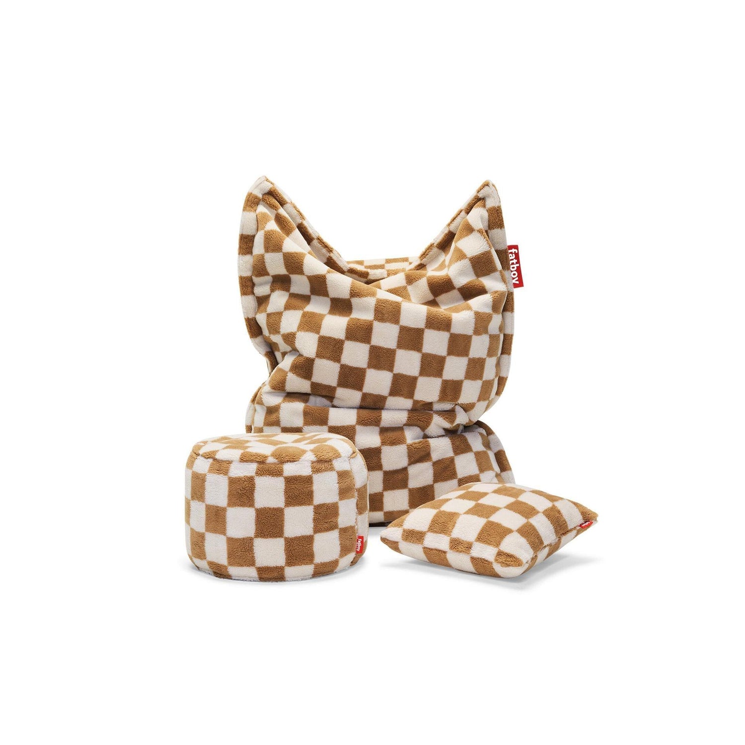 Fatboy® Original Slim Teddy Chess Almond Creme-Sittesekker-Fatboy-Hyttefeber