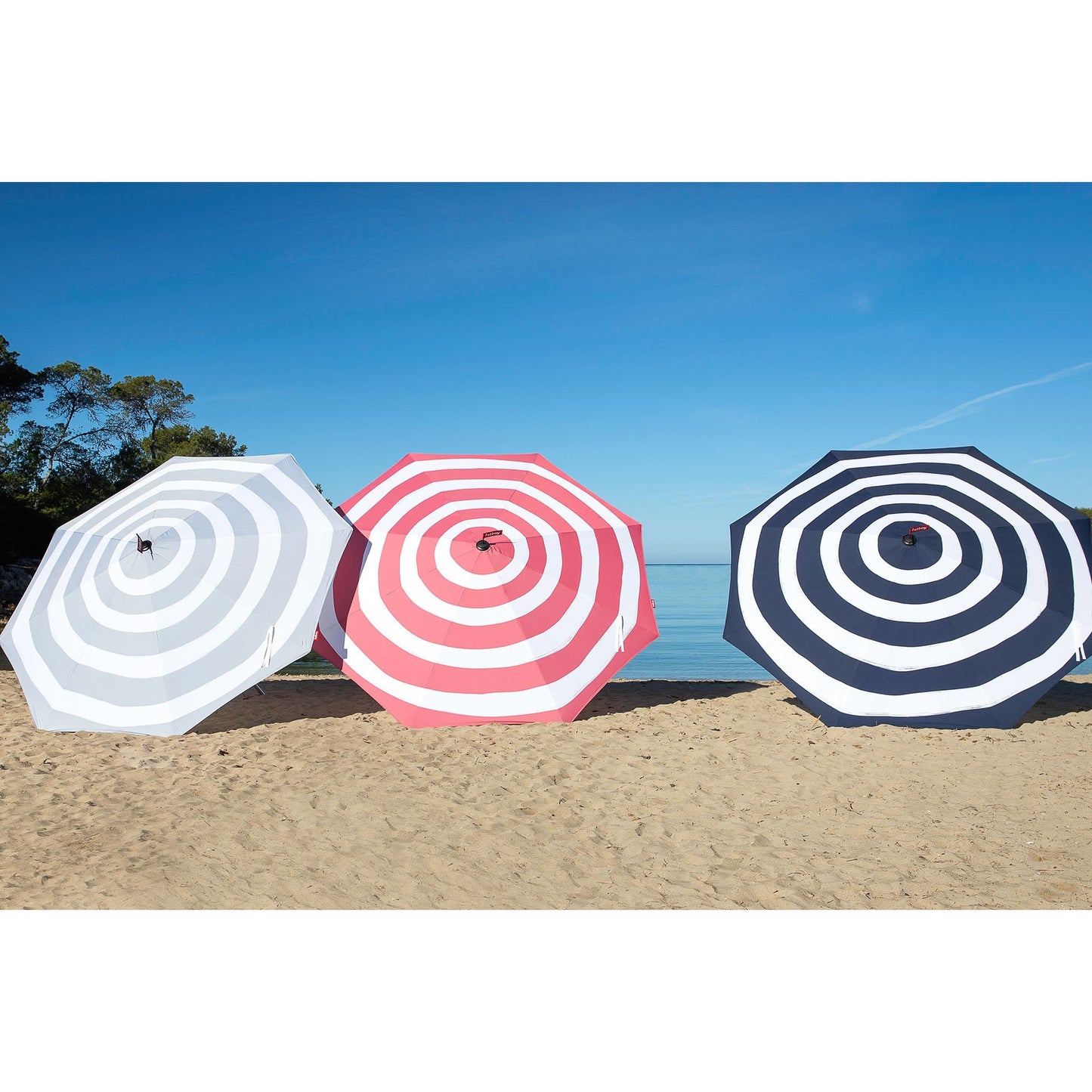 Fatboy® Parasol Ø 350 cm - Stripesol Light Grey-Parasoller-Fatboy-Hyttefeber