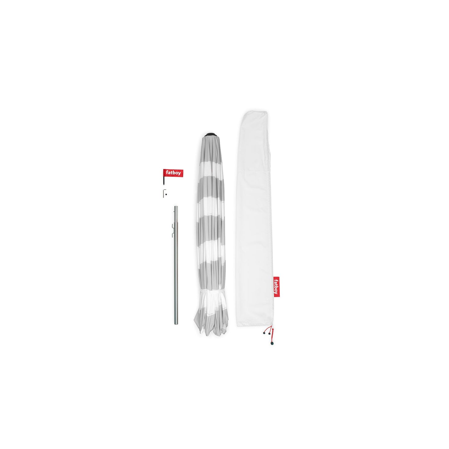 Fatboy® Parasol Ø 350 cm - Stripesol Light Grey-Parasoller-Fatboy-Hyttefeber