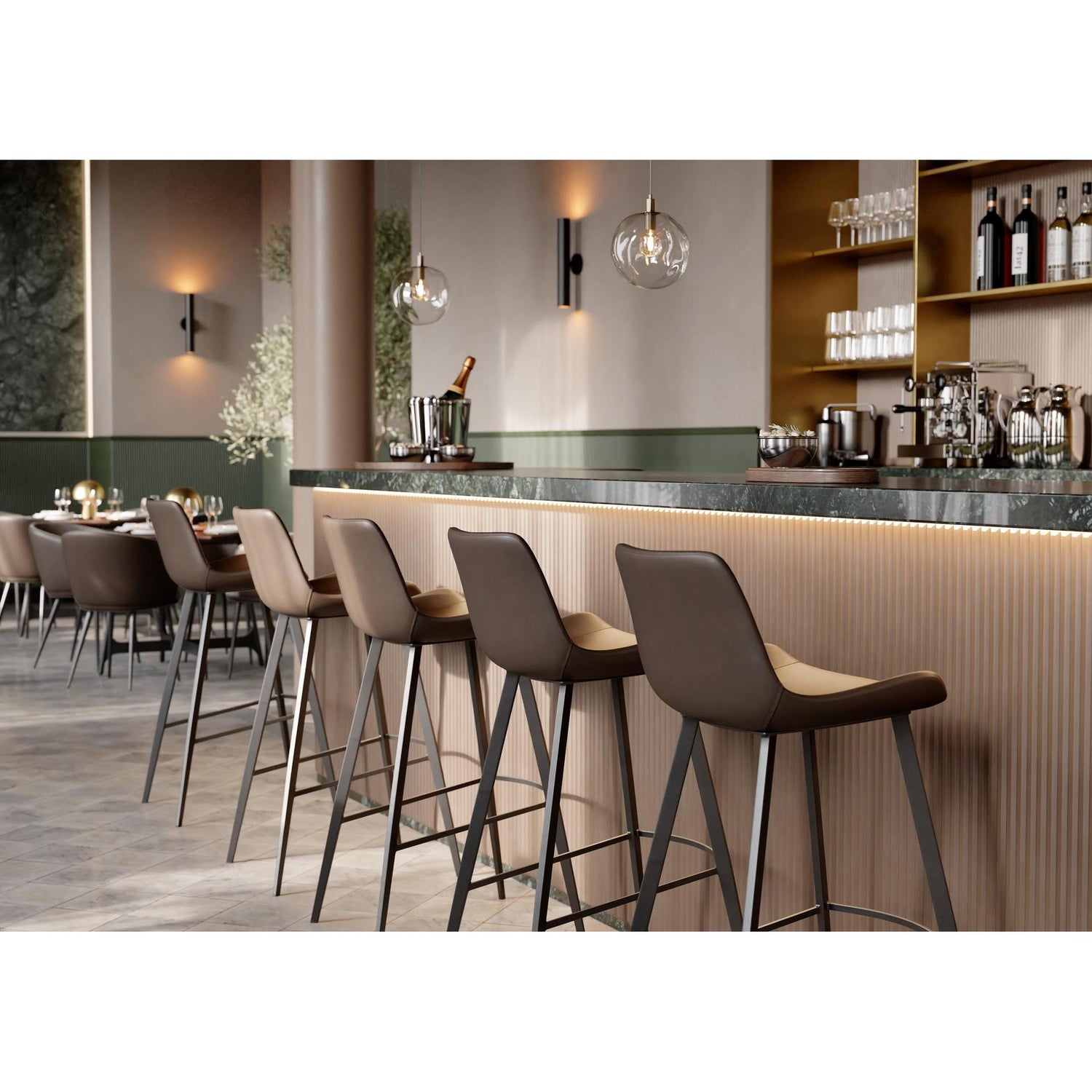 Dan-Form - Hype counterstol/barstol i kunstskinn - 2 stk-Møbler og Bord-Interio-Hyttefeber