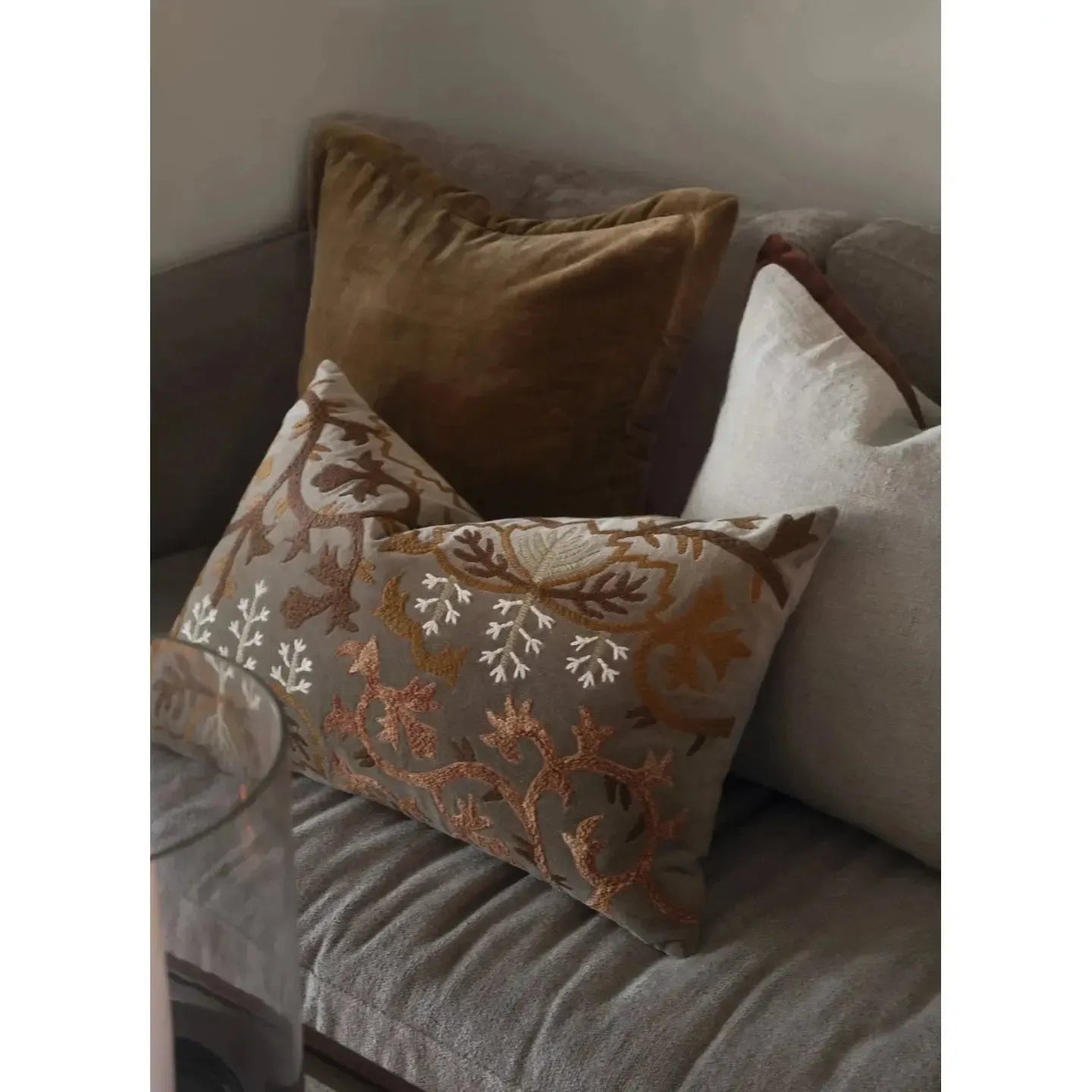 Putetrekk - Lama - Mare - Velour - 40x60 - Kamel-Putetrekk-Norvigroup-Hyttefeber