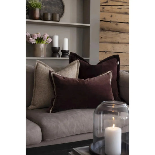 Putetrekk - Lama - Alpi - Velour - Burgunder 50x50-Putetrekk-Norvigroup-Hyttefeber