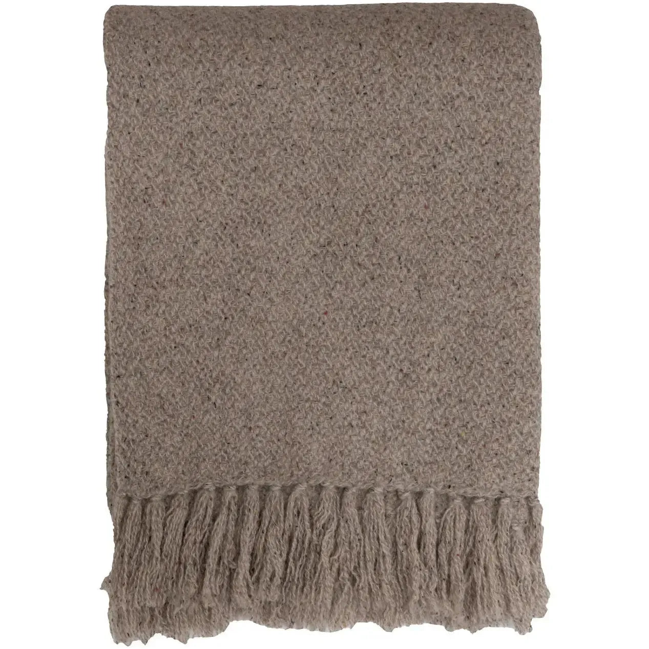 Halvor Bakke - Pledd Philip - 130x170 - Ull og silke - Beige-Norvigroup-Hyttefeber