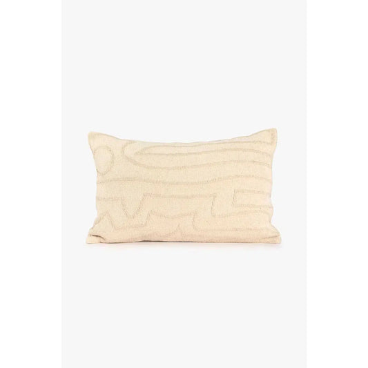 Putetrekk - Bomull - Naturhvit m/teksturmønster - 40x60cm-Lama-Hyttefeber