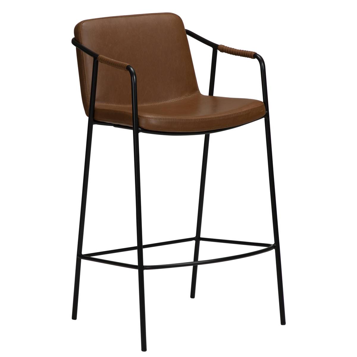 Dan-Form Boto counterstol (barstol) i kunstskinn - 2 stk-Møbler og Bord-Hyttefeber-Brun-Hyttefeber