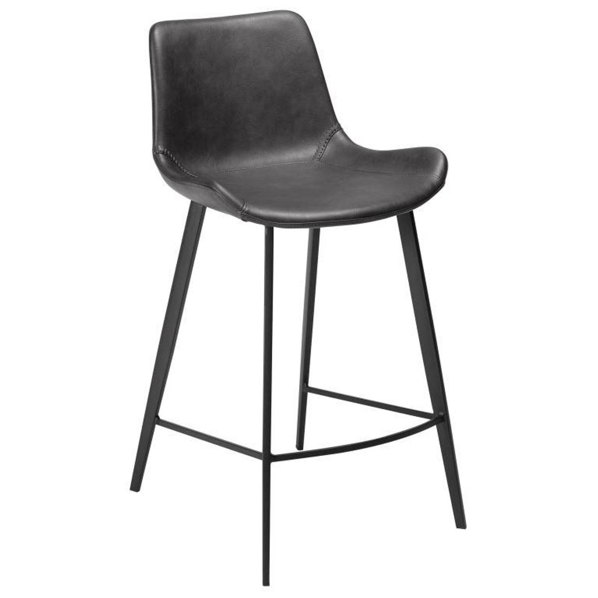 Dan-Form - Hype counterstol/barstol i kunstskinn - 2 stk-Møbler og Bord-Interio-Grå-Hyttefeber