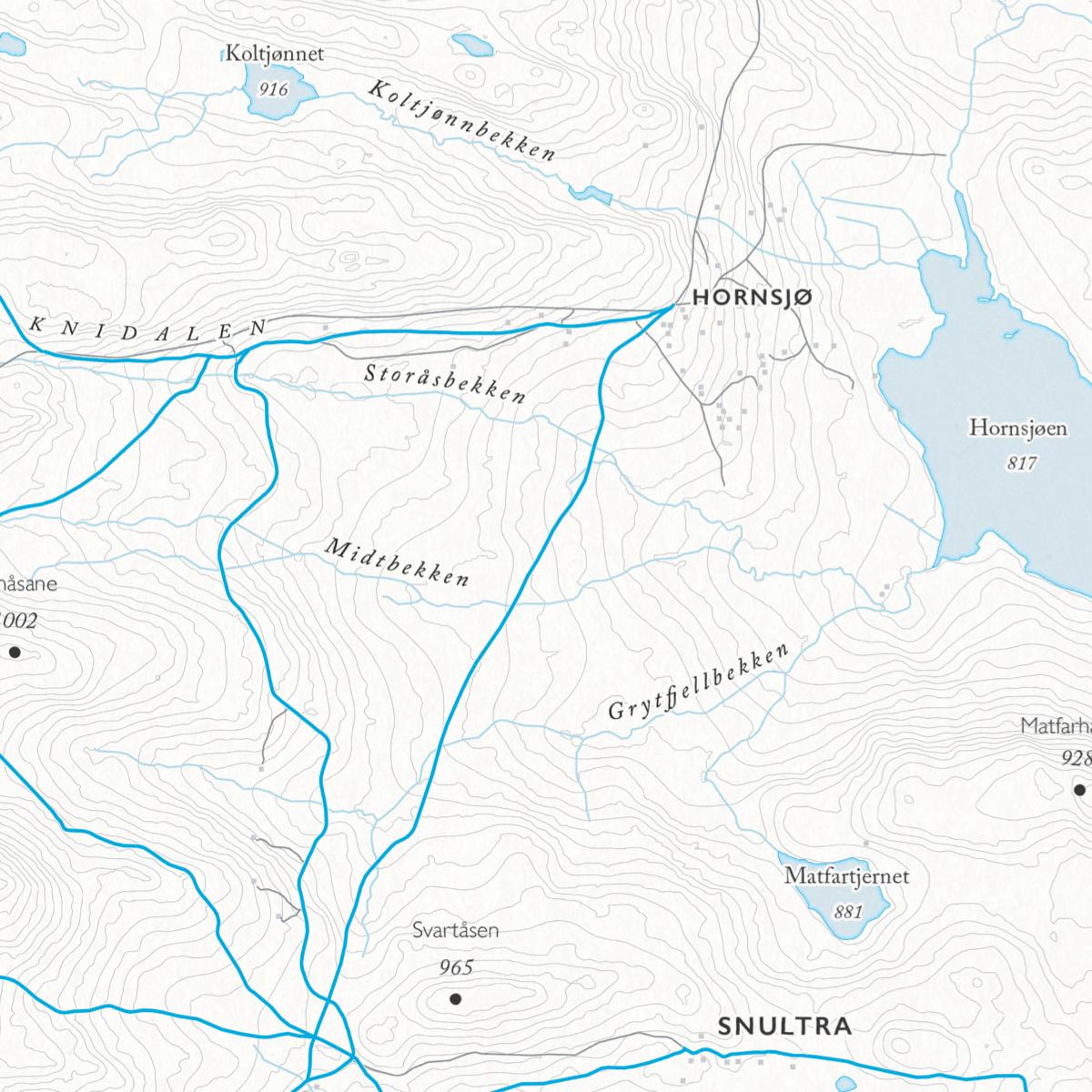 Skikart Hafjell (50x70 cm)-Maps-Dapa Maps-Hyttefeber