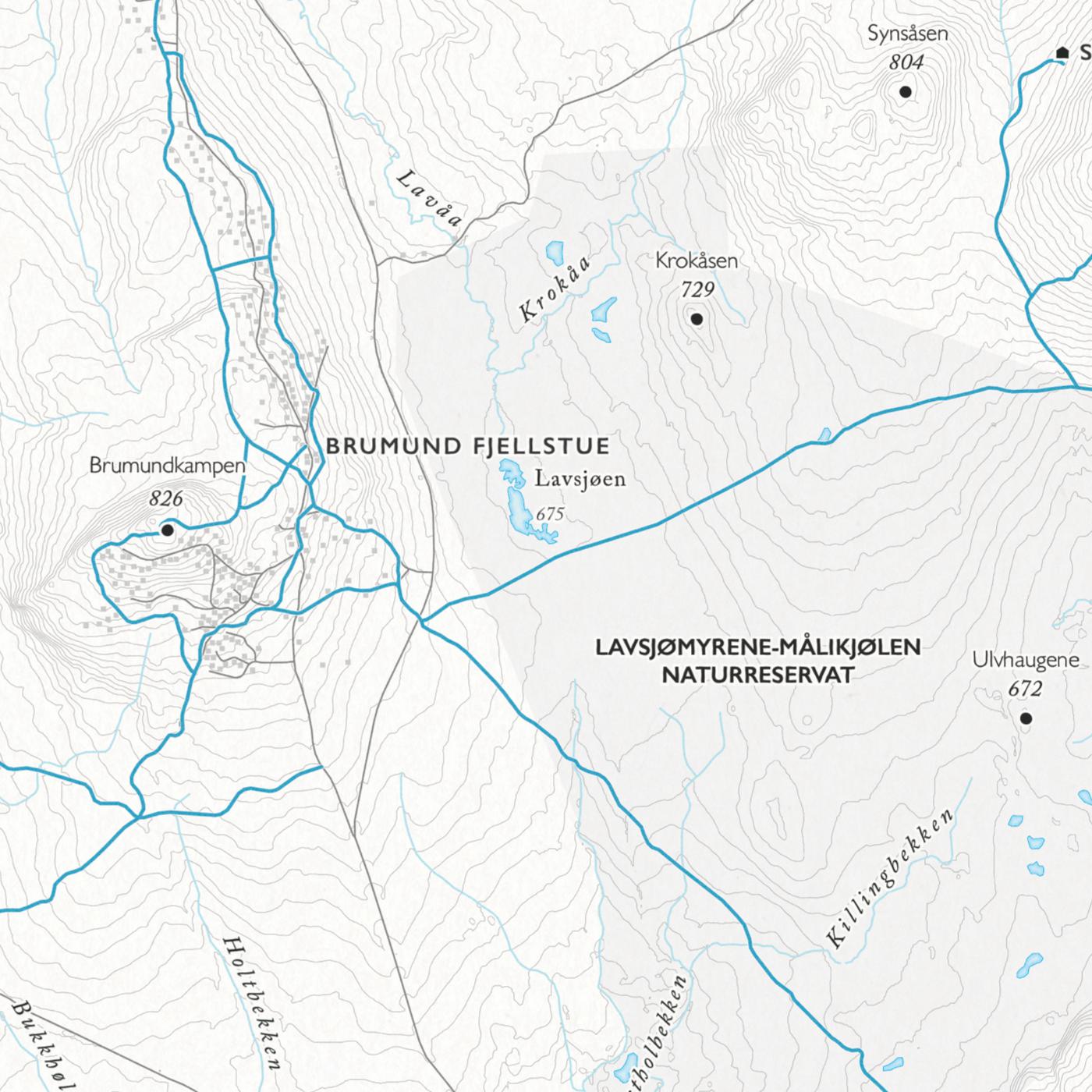 Skikart Hedmarksvidda (50x70cm)-Maps-Dapamaps-Hyttefeber