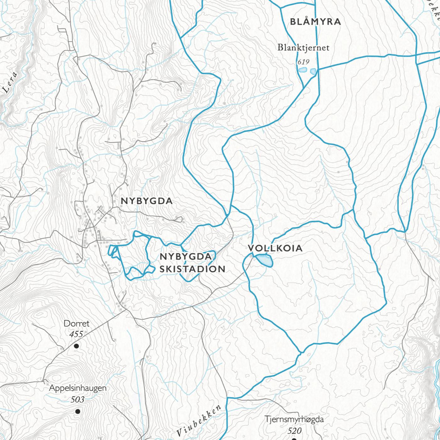 Skikart Hedmarksvidda (50x70cm)-Maps-Dapamaps-Hyttefeber