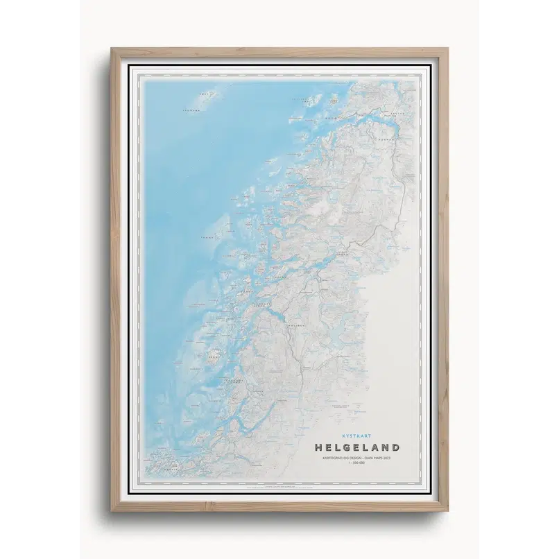 Kystkart Helgeland (50x70 cm)-Maps-Dapamaps-Hyttefeber