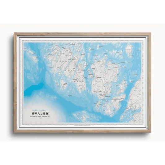 Skjærgårdskart Hvaler (50x70 cm)-Sjøkart-Dapamaps-Hyttefeber