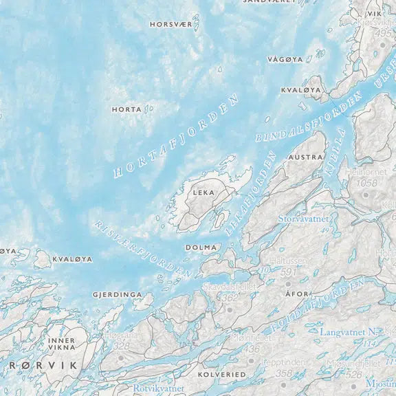 Kystkart Helgeland (50x70 cm)-Maps-Dapamaps-Hyttefeber