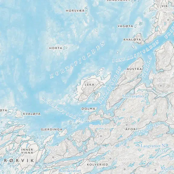 Kystkart Helgeland (50x70 cm)-Maps-Dapamaps-Hyttefeber